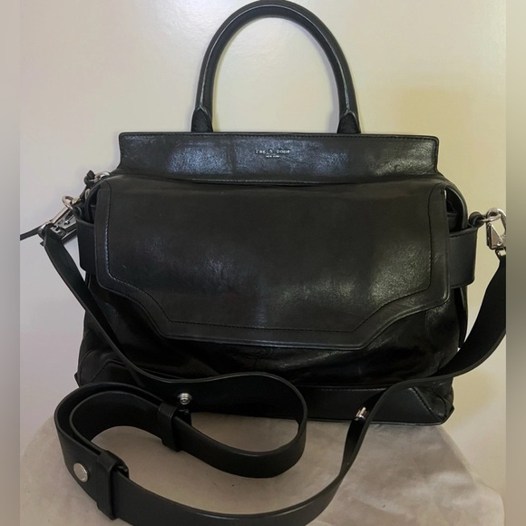 Rag & Bone Leather Black Pilot Handbag Crossbody Bag New - Picture 15 of 15